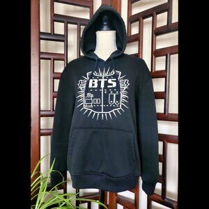 BTS army vest print black hoodie (Size XL)